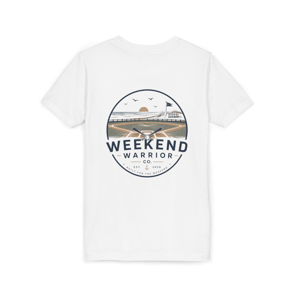 Weekend Warrior Youth Tee — Coastal Baseball Graphic Shirt