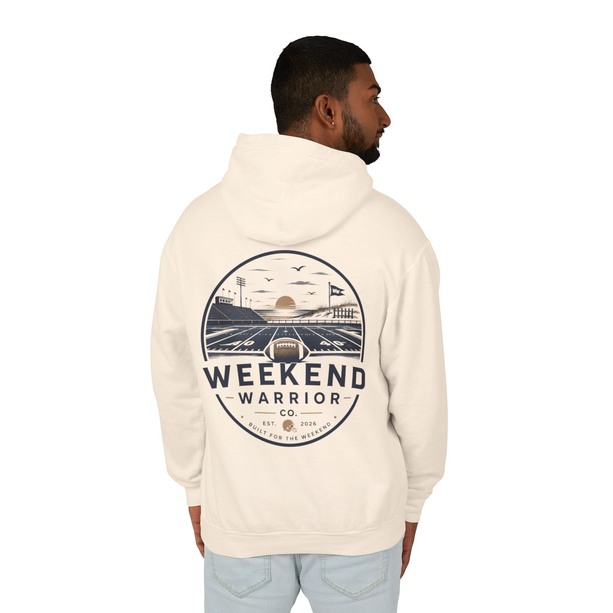 Weekend Warrior Hoodie — Coastal Football Hooded Sweatshirt
