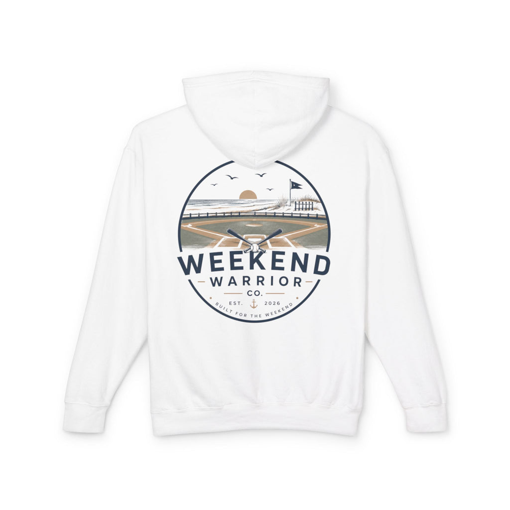 Weekend Warrior Hoodie — Coastal Baseball Graphic Hooded Sweatshirt