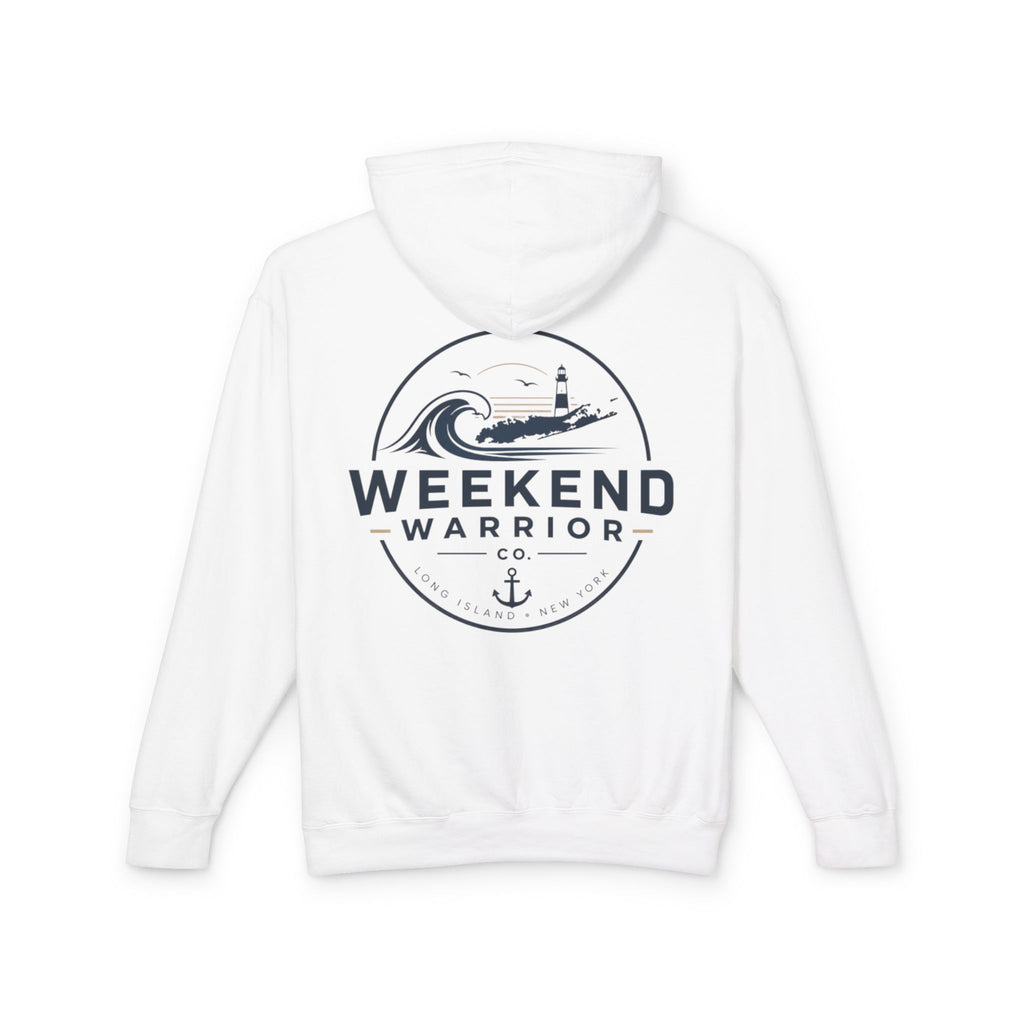 Custom OG Weekend Warrior Hoodie — Coastal Lighthouse Graphic Hooded Sweatshirt