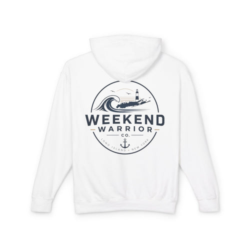 Custom OG Weekend Warrior Hoodie — Coastal Lighthouse Graphic Hooded Sweatshirt