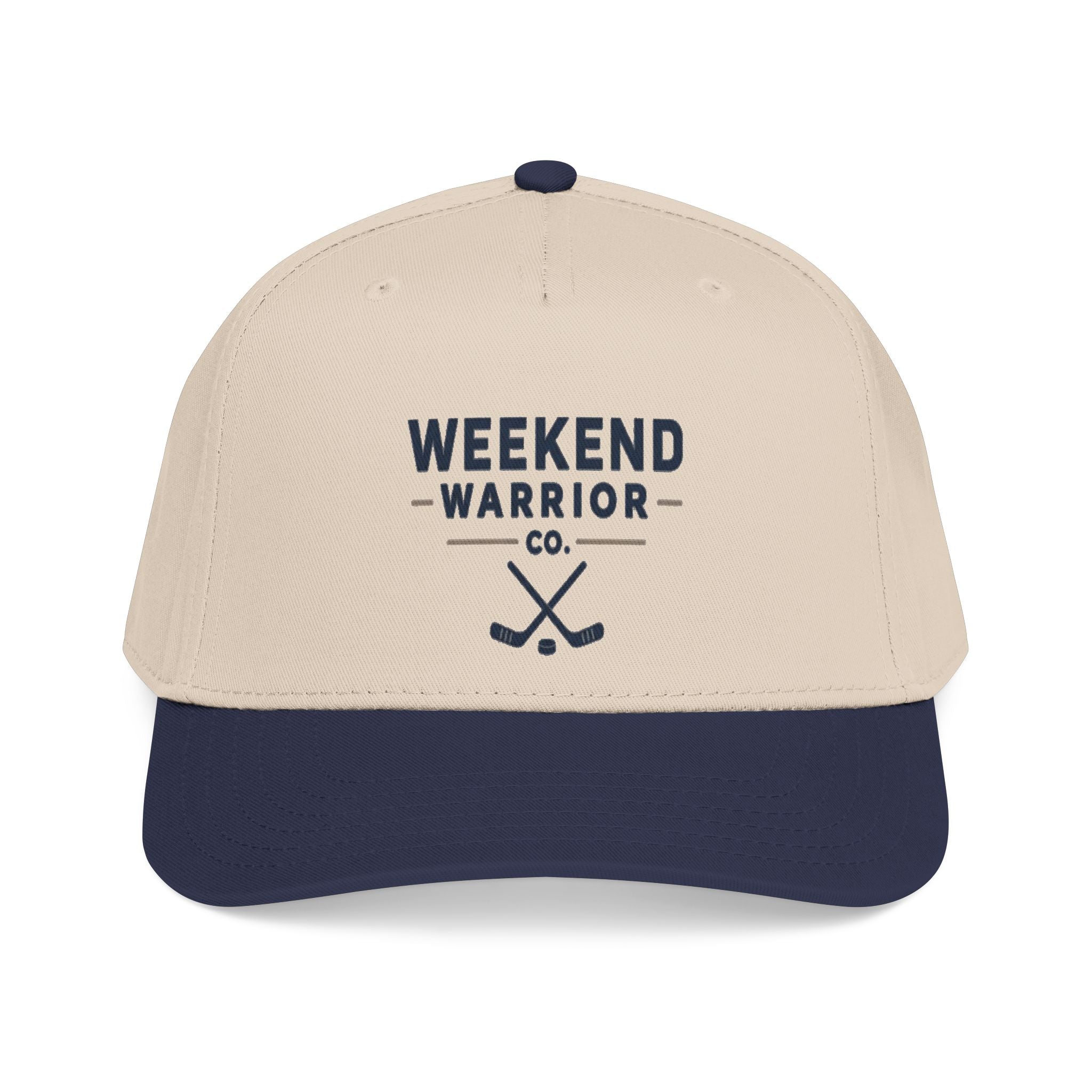 Weekend Warrior Co. Baseball Cap — Casual Two-Tone Hockey Hat